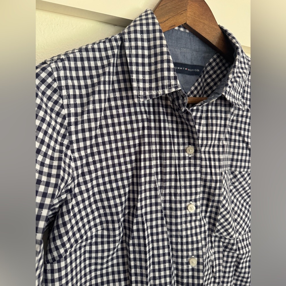 Tommy Hilfiger Gingham Button-Down Shirt Size Small - Picture 5 of 11